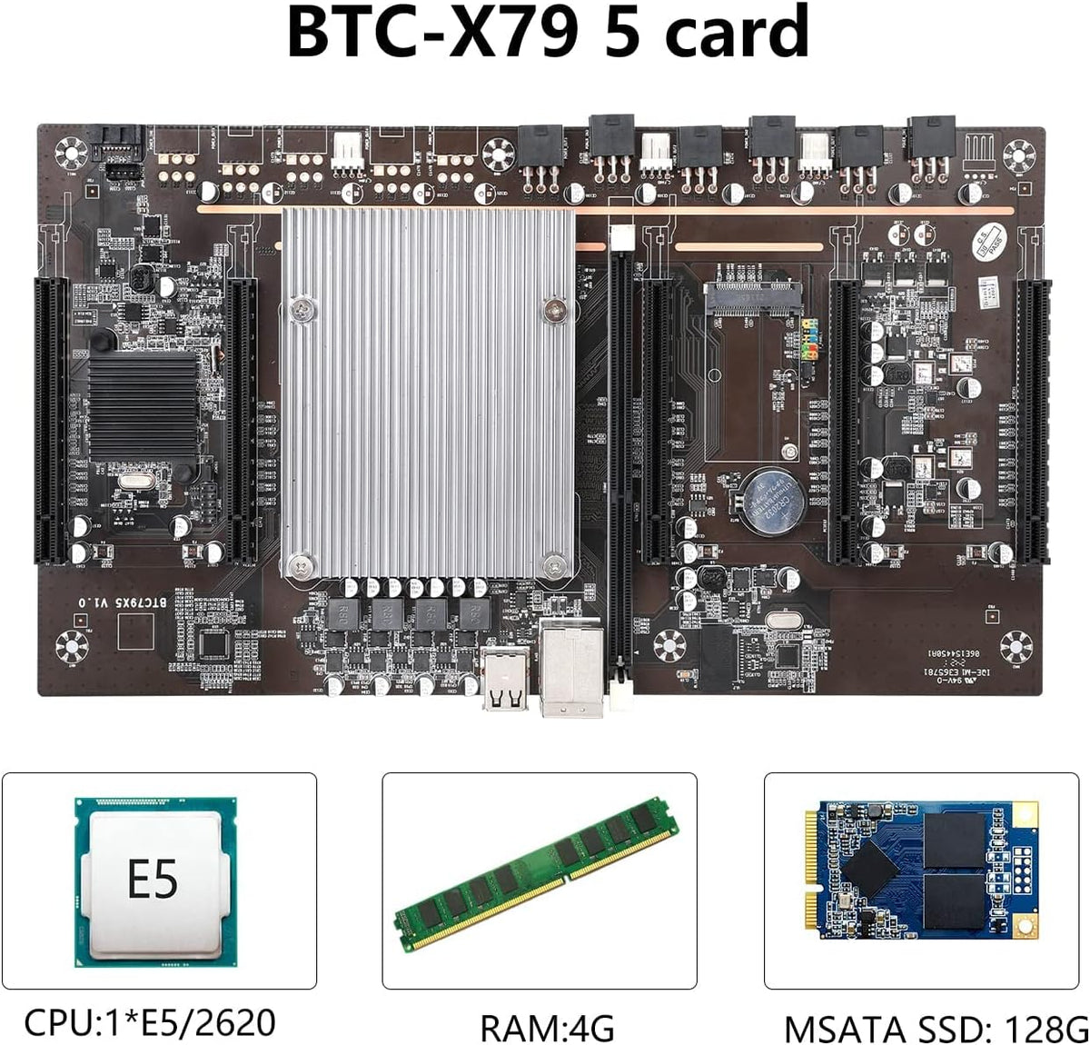Mining Motherboard with 5 PCI-E 3.0 Slots X4067
