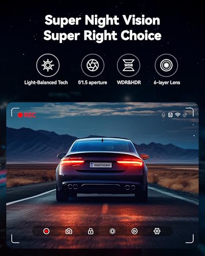 4K Dash Cam Front Rear with 32GB Card A25214