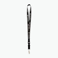 Black Polyester Lanyard with Buckle Release and Swivel Bulldog Clip A67354