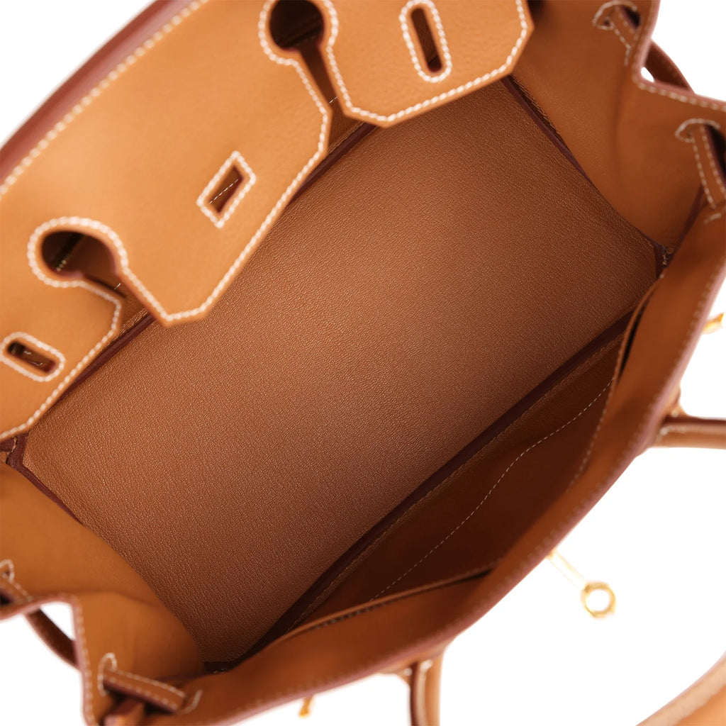 Gold Togo Leather Handbag T794