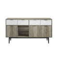 Faux White Marble 2 Drawer Sideboard Q883