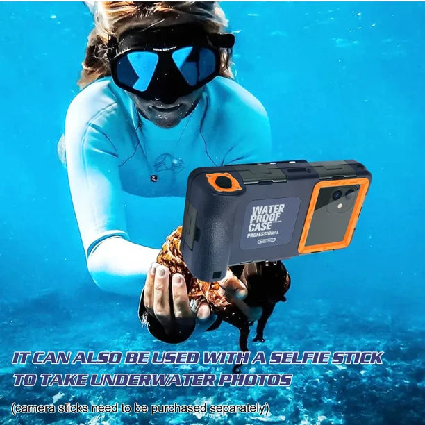 Waterproof Protective Case for Phones Up to 6.9 Inch with Lanyard T377795