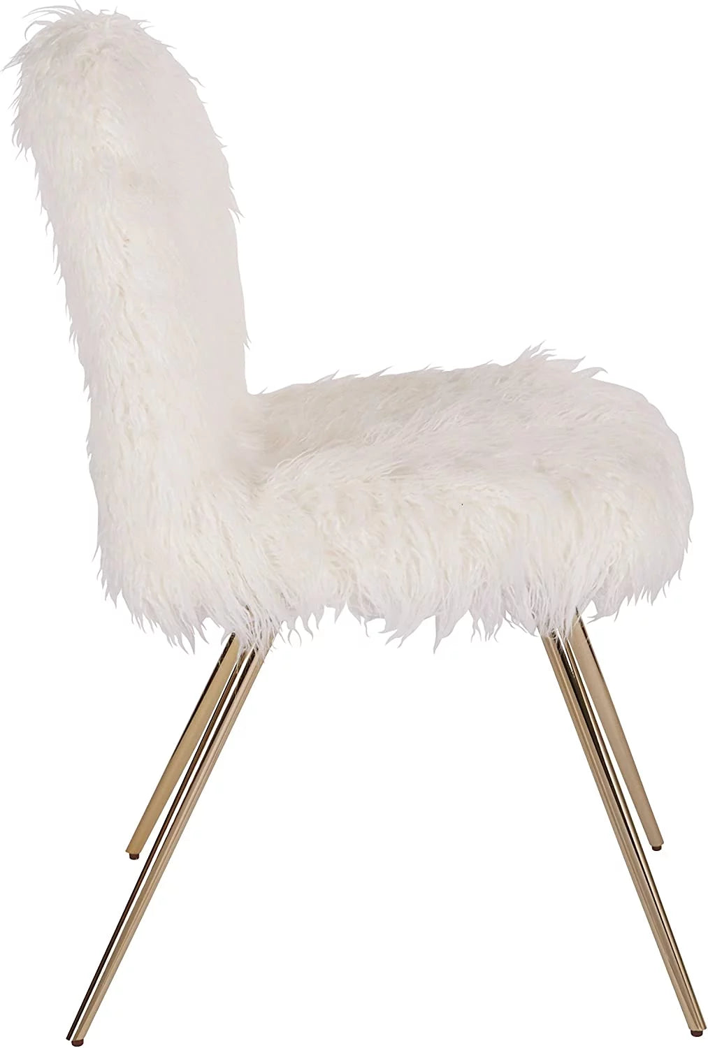 White Faux Fur Accent Chair Q2640