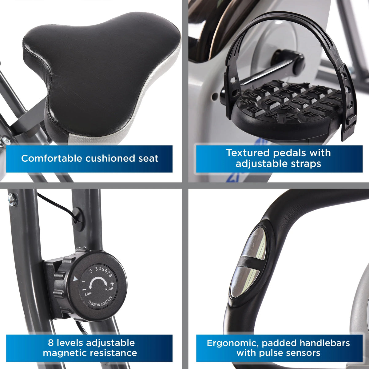 Folding Exercise Bike with Heart Rate Sensors D6057