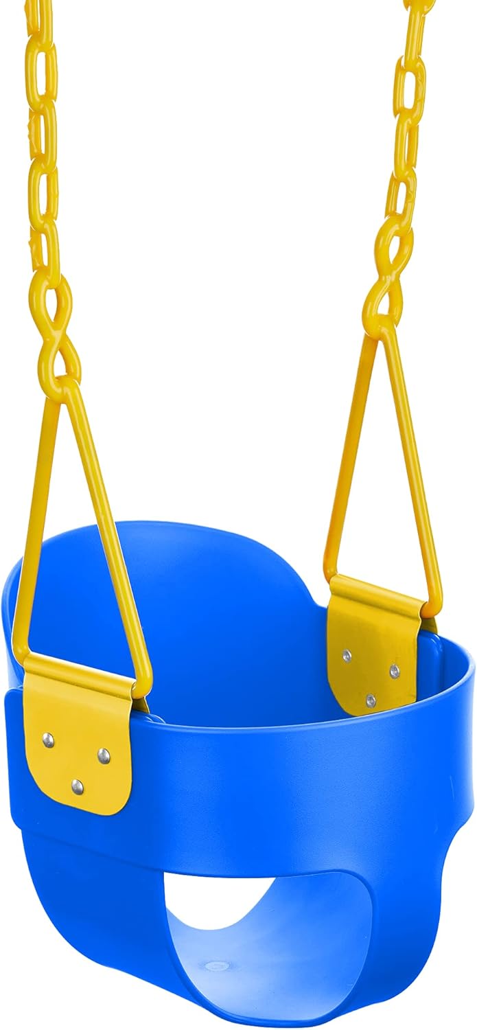 Red Toddler Swing with Chain and Carabiners H96088